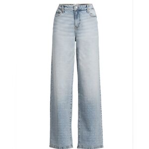 Women's Light Blue Wide-Leg Jeans